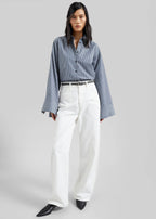 The Frankie Shop Nelton Barrel Leg Jeans White