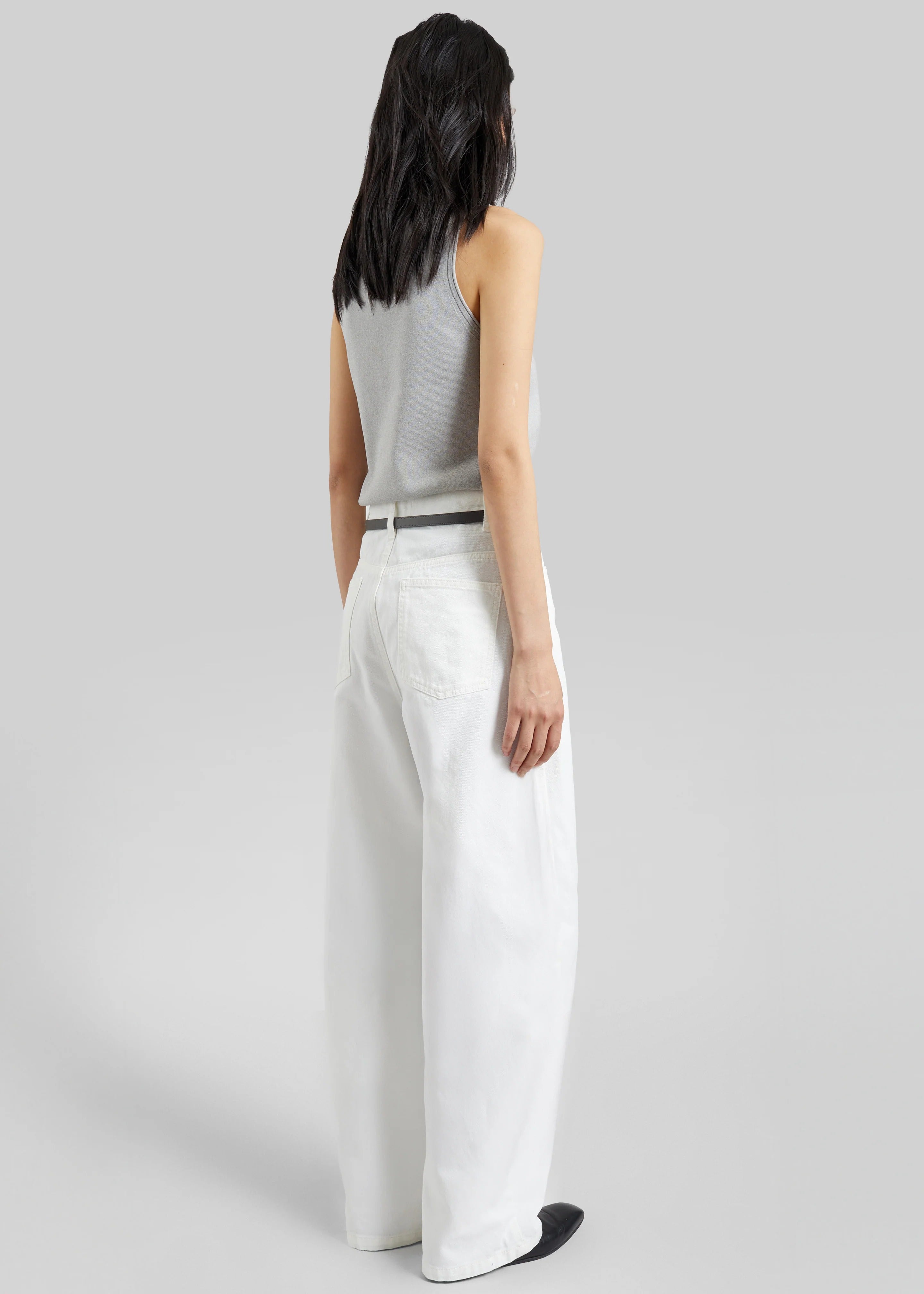 The Frankie Shop Nelton Barrel Leg Jeans White