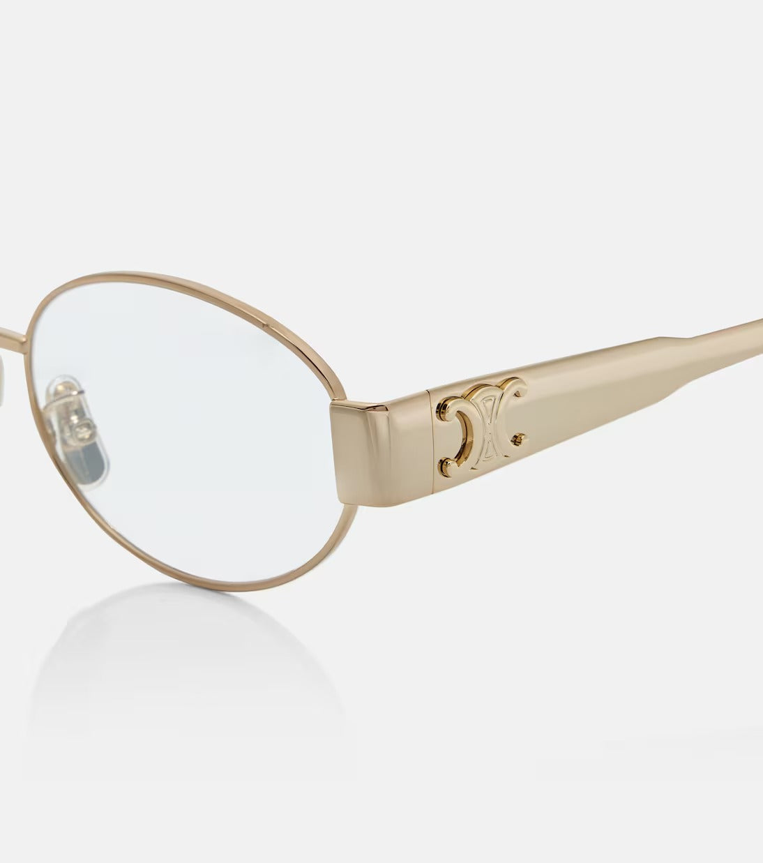 Céline Eyewear Metal Triomphe Round Glasses
