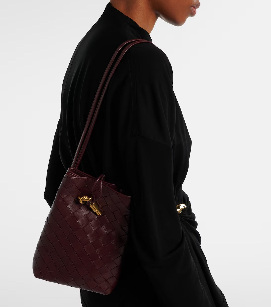 Bottega Veneta Andiamo Intrecciato Leather Phone Pouch