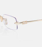 Miu Miu Rectangular Rimless Glasses