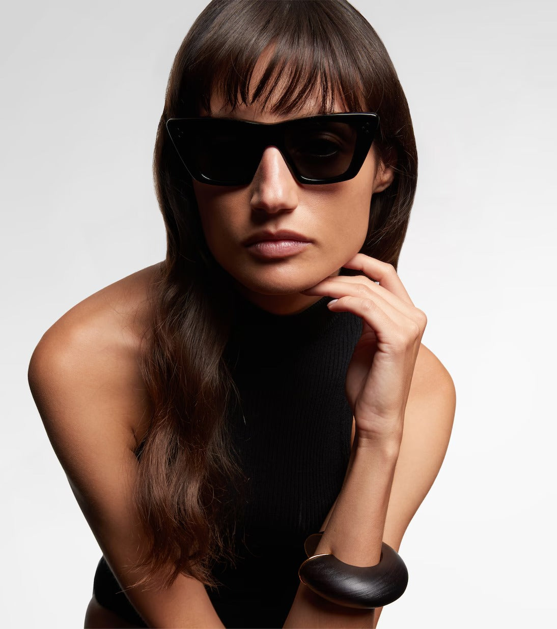 Celine Eyewear Cat-Eye Sunglasses in Black