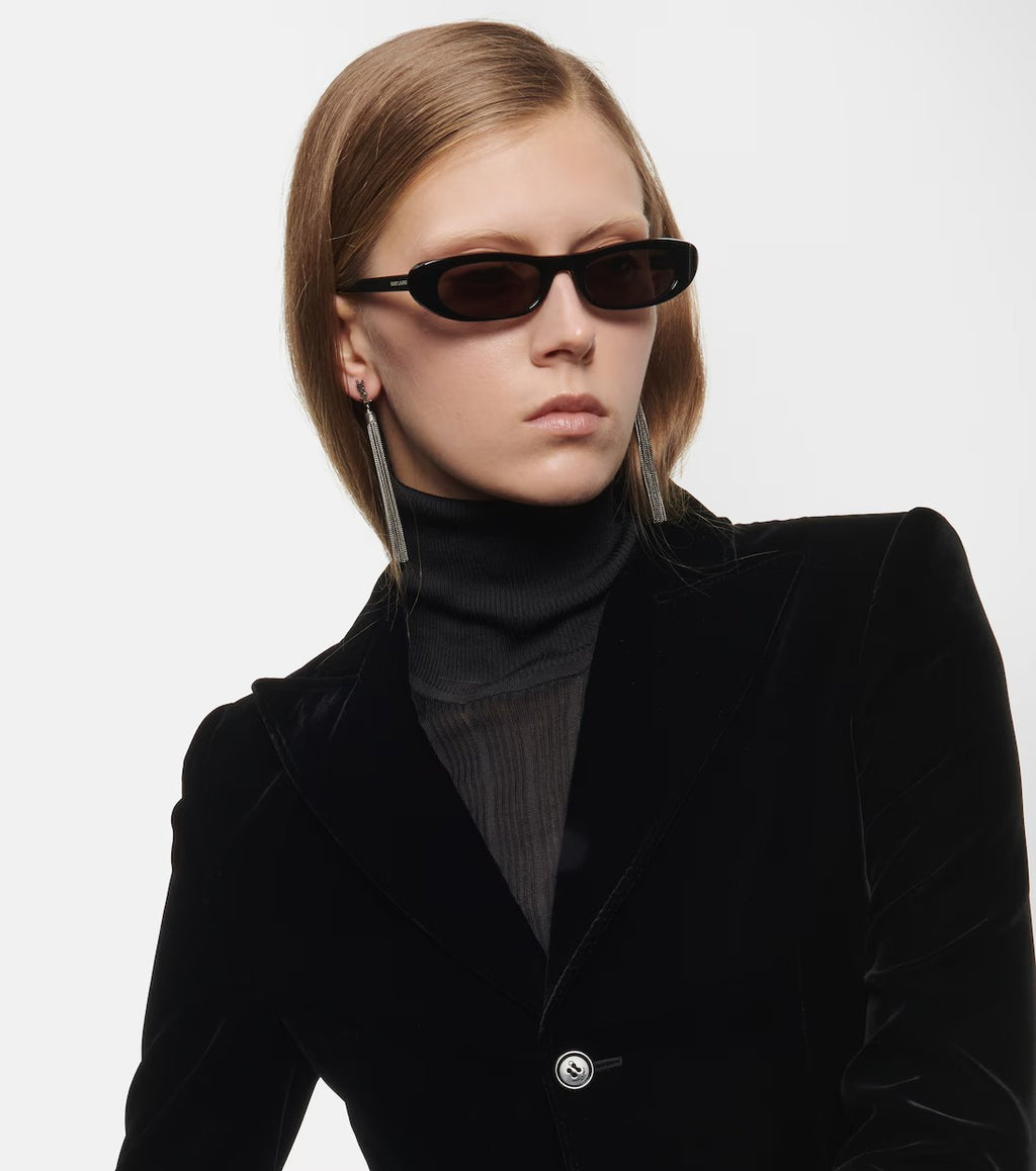 Saint Laurent SL 557 Shade Cat-Eye Sunglasses in Black