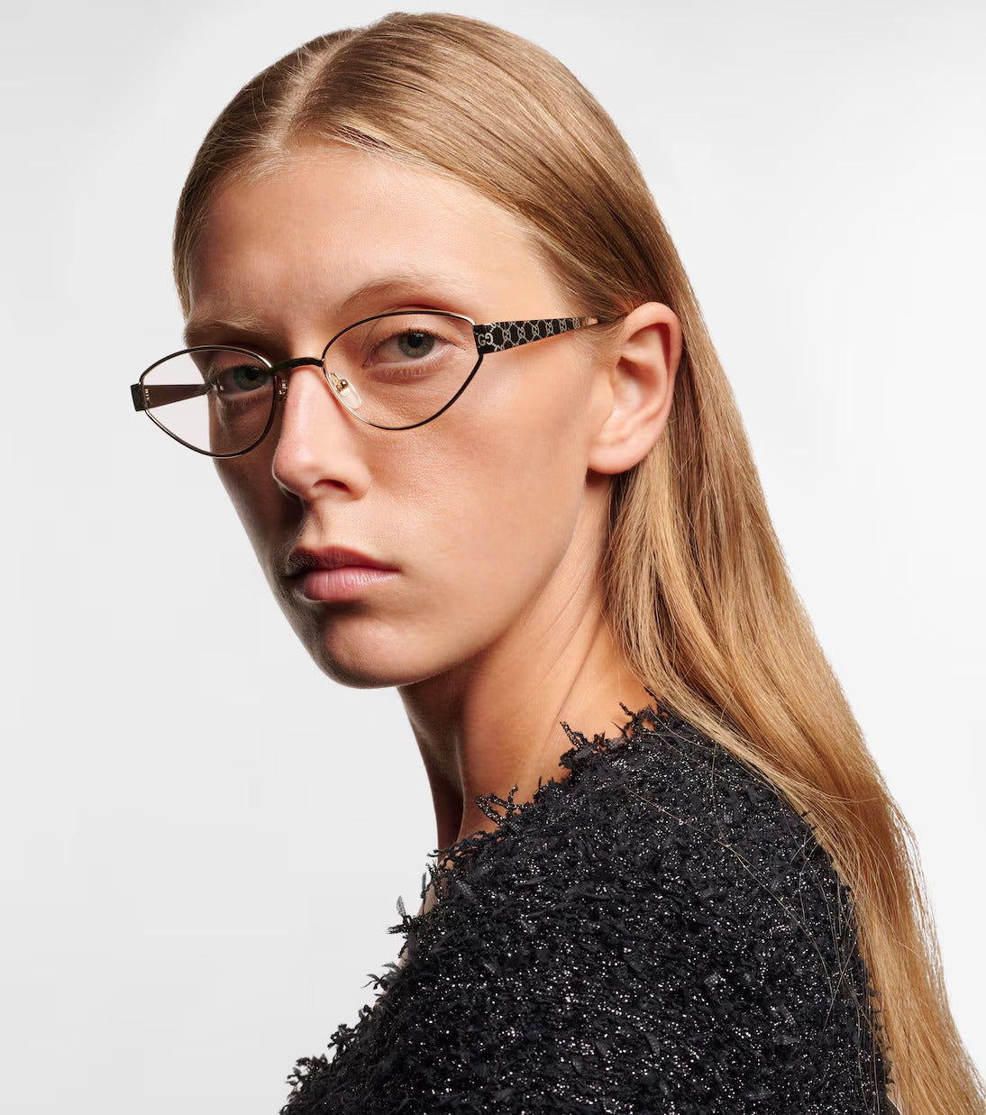 Gucci Guccissima Cat-Eye Glasses