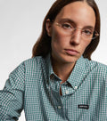 Miu Miu Oval Logo Rimless Glasses