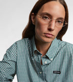 Miu Miu Oval Logo Rimless Glasses