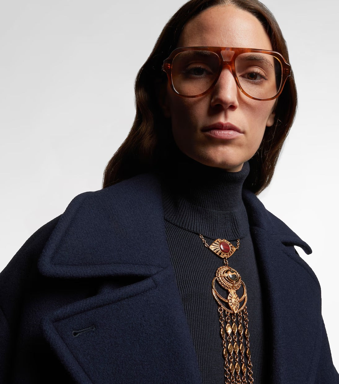 Chloé Native Oversized Aviator Glasses