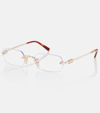 Miu Miu Rectangular Rimless Glasses