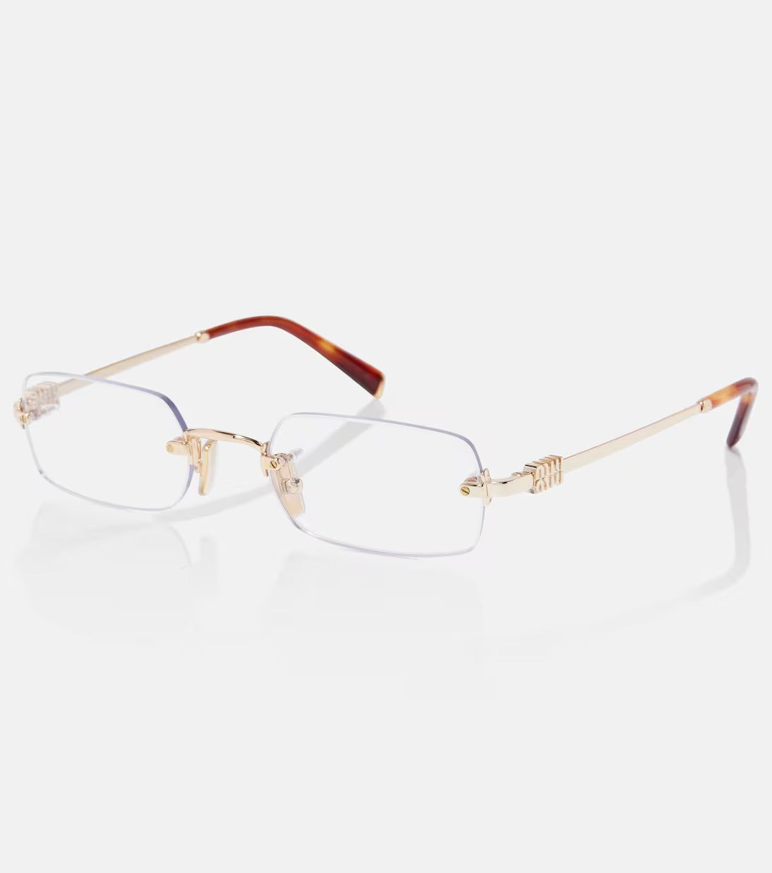 Miu Miu Rectangular Rimless Glasses