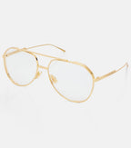 Bottega Veneta Light Ribbon Aviator Glasses in Gold