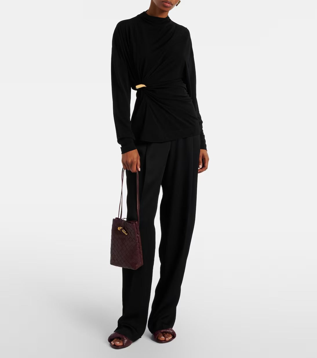 Bottega Veneta Andiamo Intrecciato Leather Phone Pouch