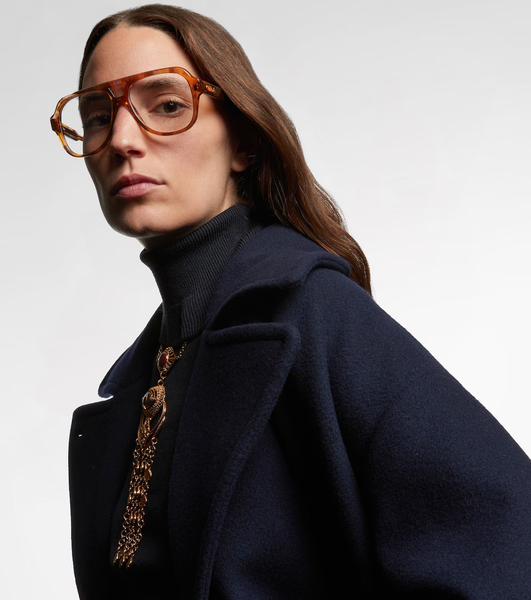 Chloé Native Oversized Aviator Glasses
