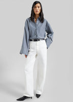 The Frankie Shop Nelton Barrel Leg Jeans White