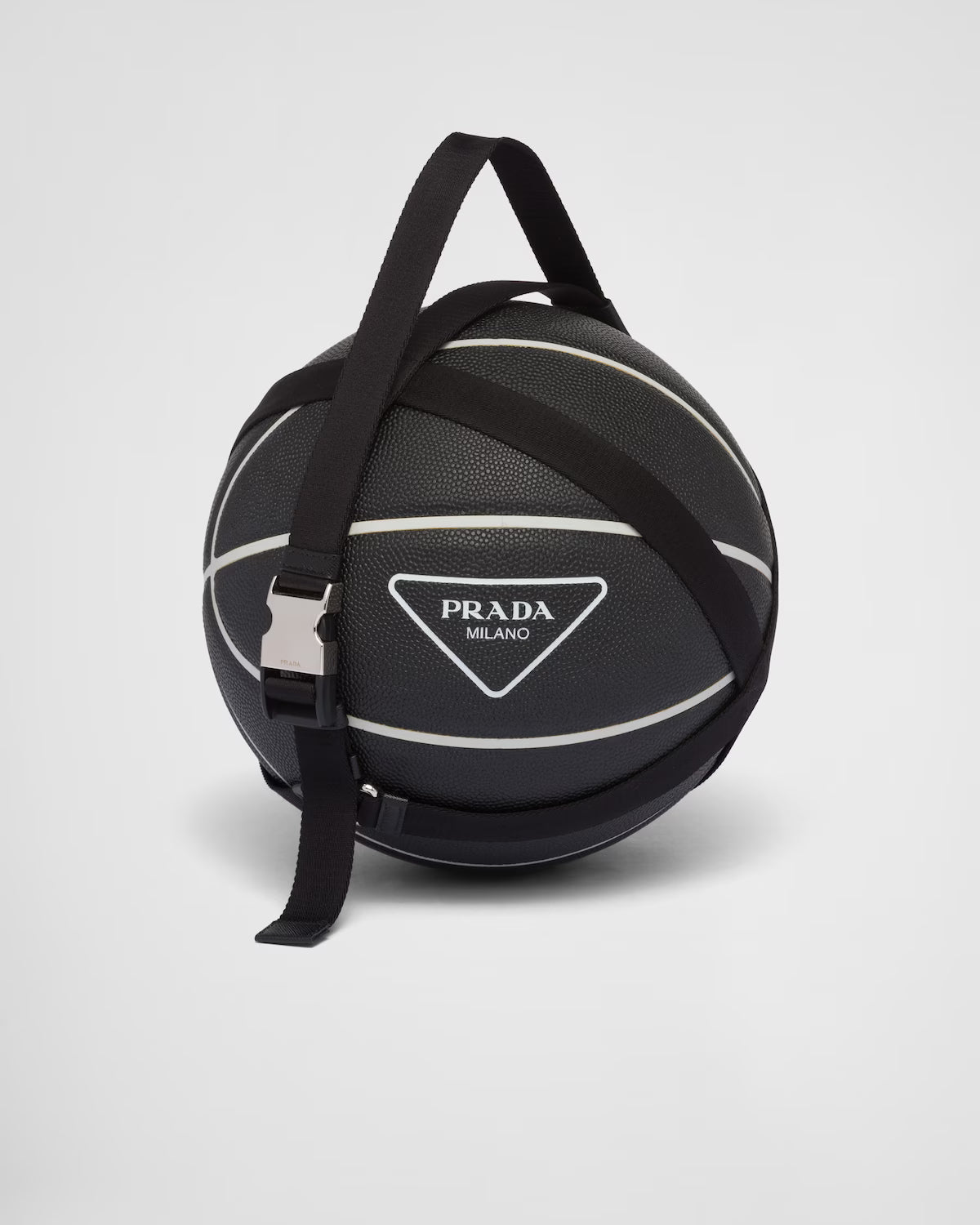 Prada Black Rubber Basketball with Signature Nylon Harness Carrier (Copy)