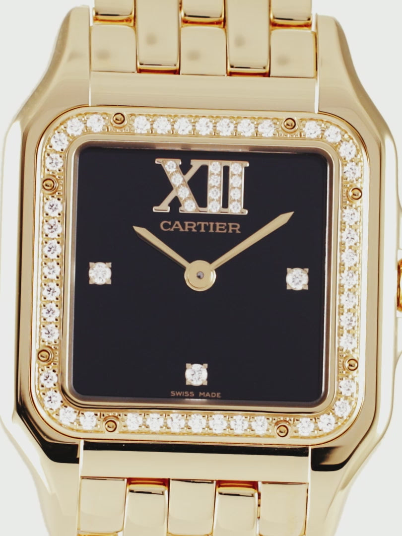 Panthère de Cartier 26.7mm Medium 18-Karat Gold Diamond Watch