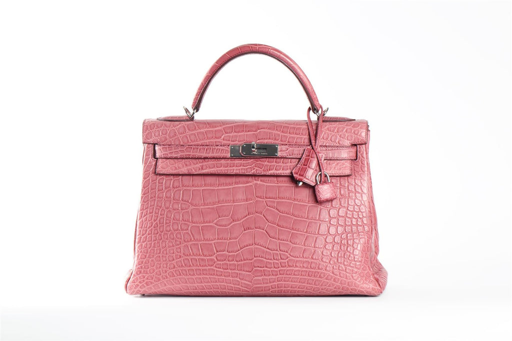 Hermès Kelly Retourne 32cm Matte Alligator Leather Handbag
