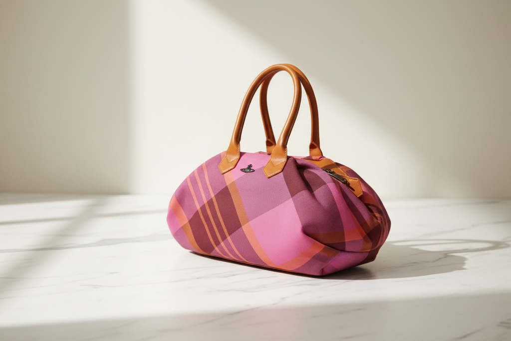 Vintage Vivienne Westwood Pink Check Tote – Rare Archive Piece