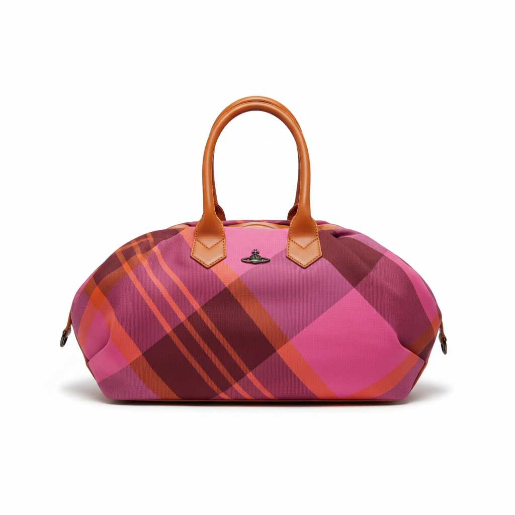 Vintage Vivienne Westwood Pink Check Tote – Rare Archive Piece