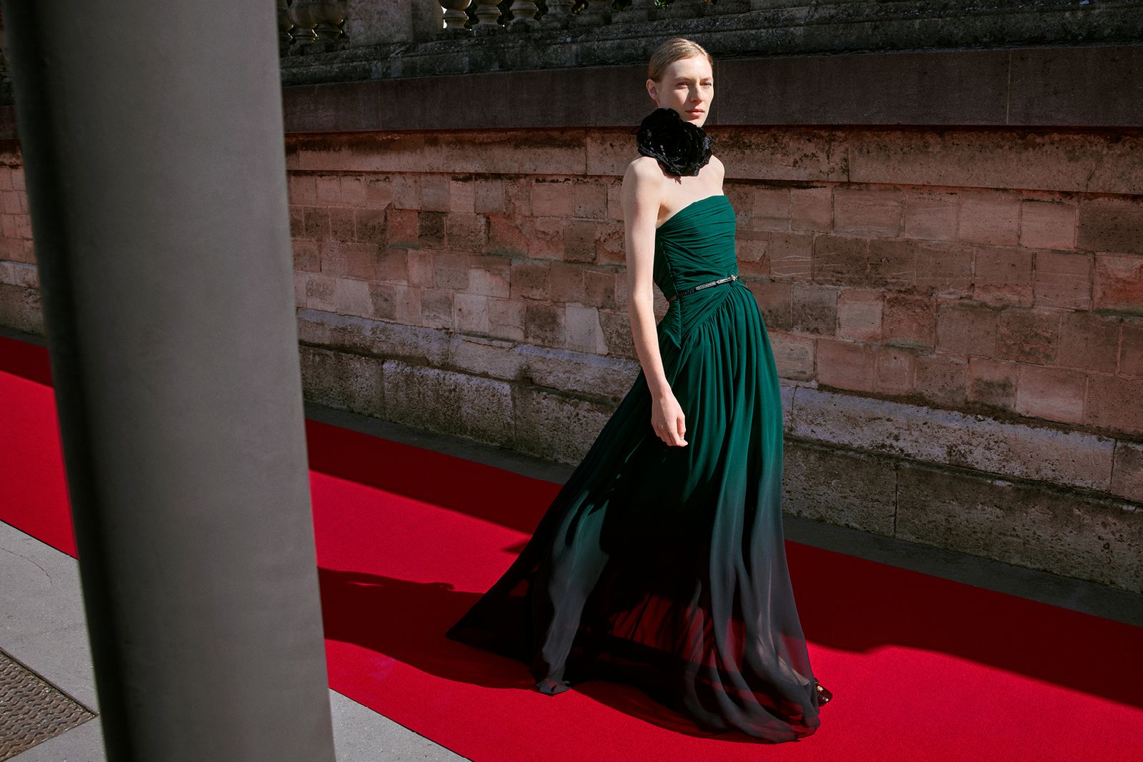Emerald-to-black bustier gown from Elie Saab H&M