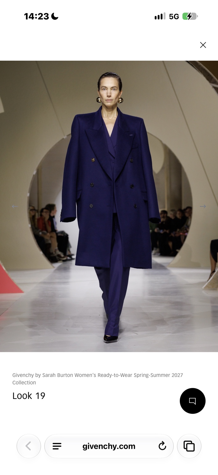 Deep-violet three-piece suit and matching overcoat