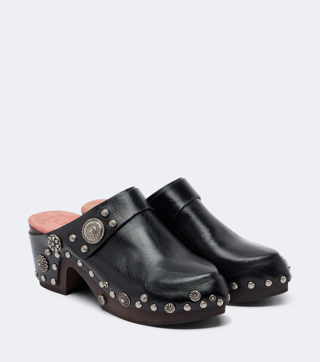 Black Chloé Talis studded leather clogs